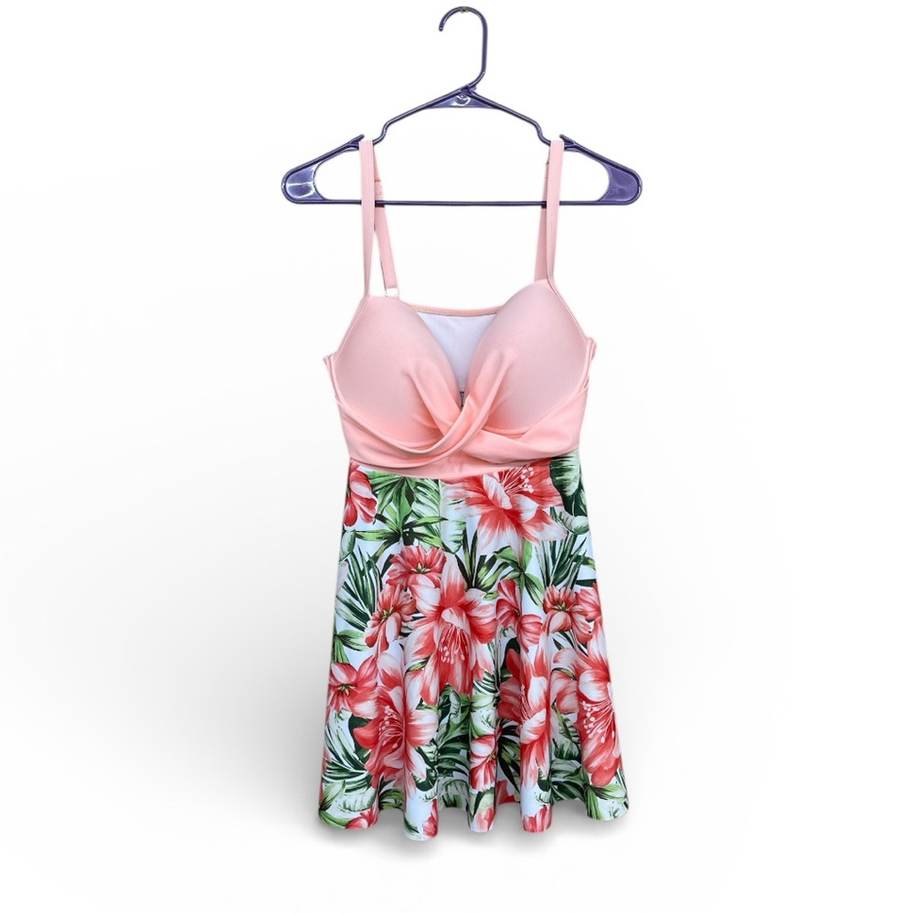 Floral Pink Swim Top